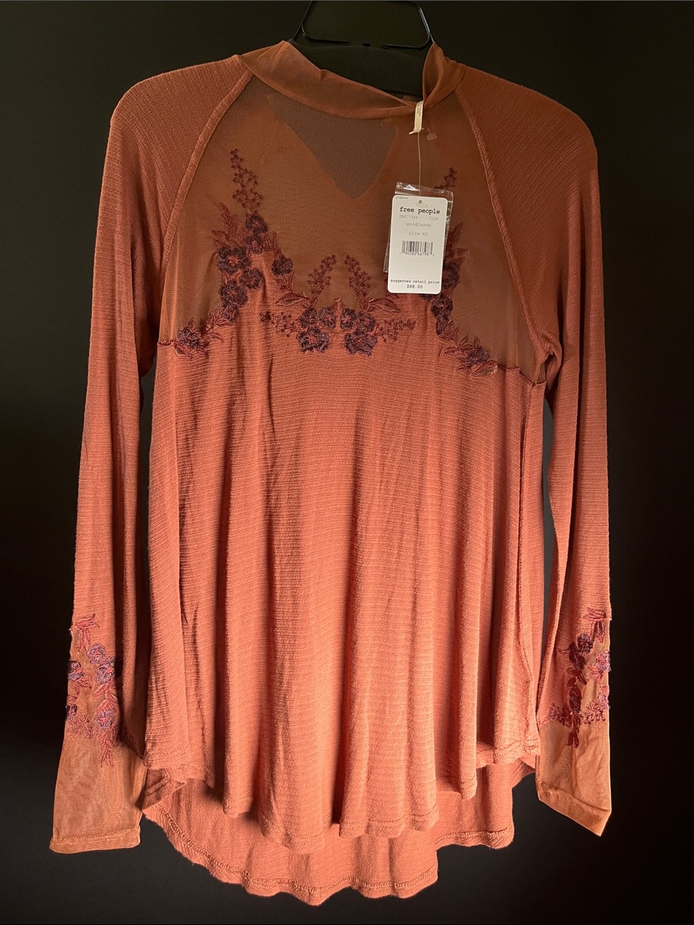 Free People Woodland Top size XS SEE MEASUREMENTS